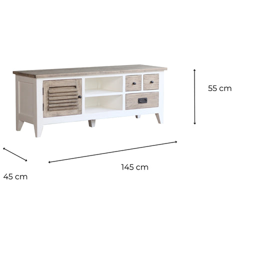 Meuble TV 145cm Pin Historiá