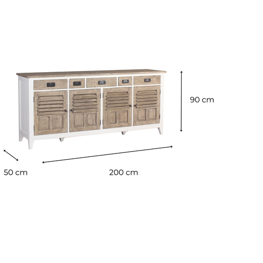 Buffet Pin 200cm Historiá