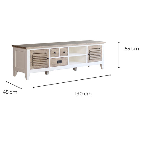 Meuble TV 190cm Pin Historiá