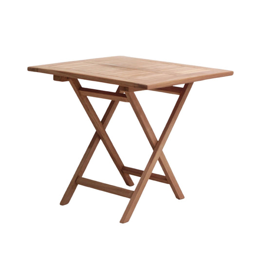 Table Teck Carrée Pliante 60cm - Praticité et Élégance