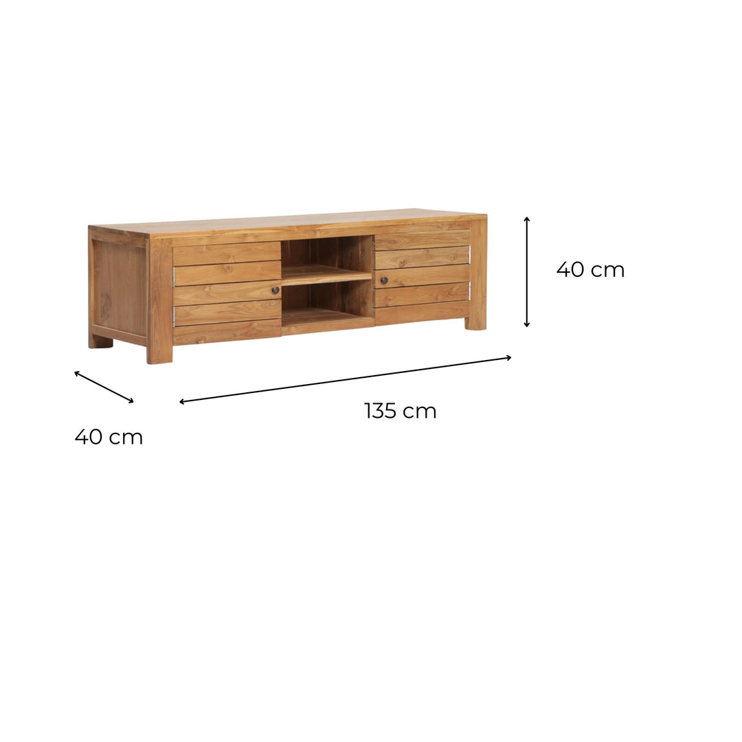 Meuble TV 135cm Teck Linea