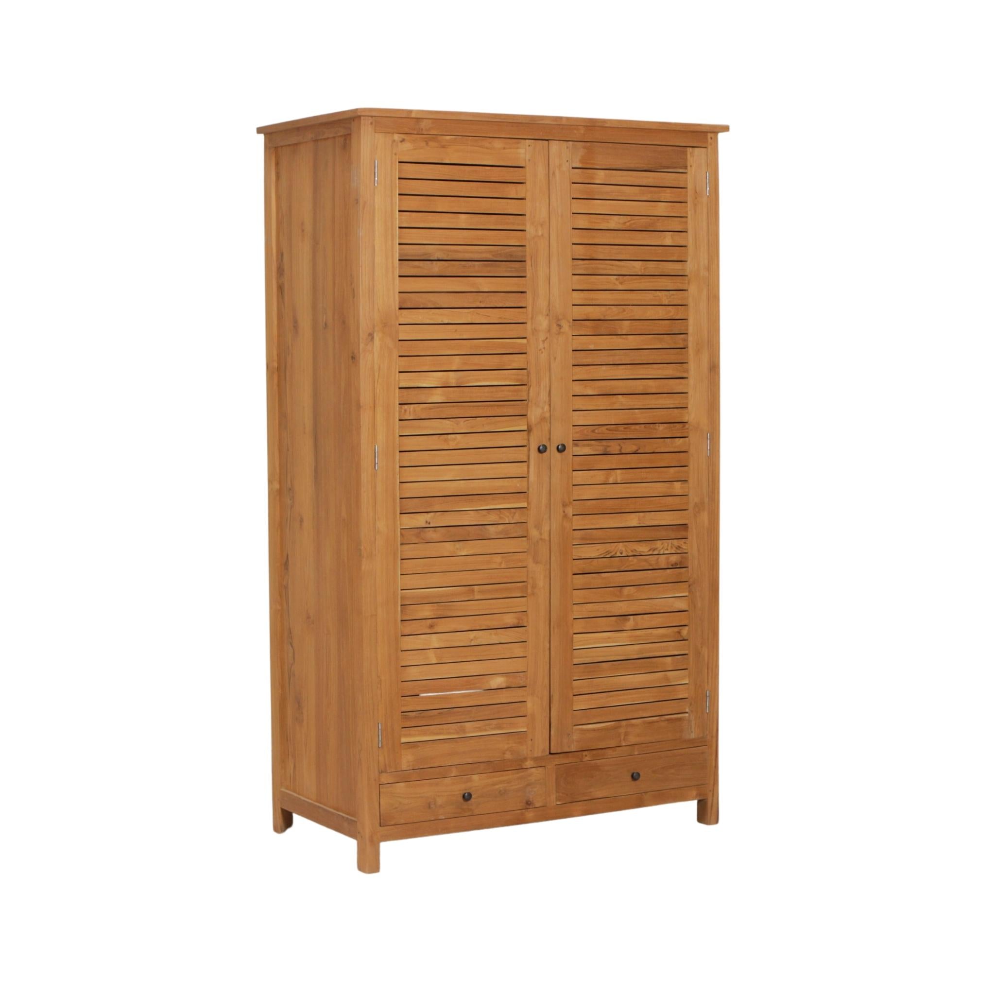 Armoire Teck 195cm Cariba - Authenticité et Élégance Naturelle