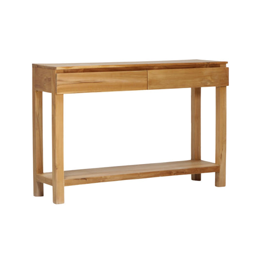 Console 2 tiroirs 120cm Teck Elegancia - Beauté Fonctionnelle en Teck Massif