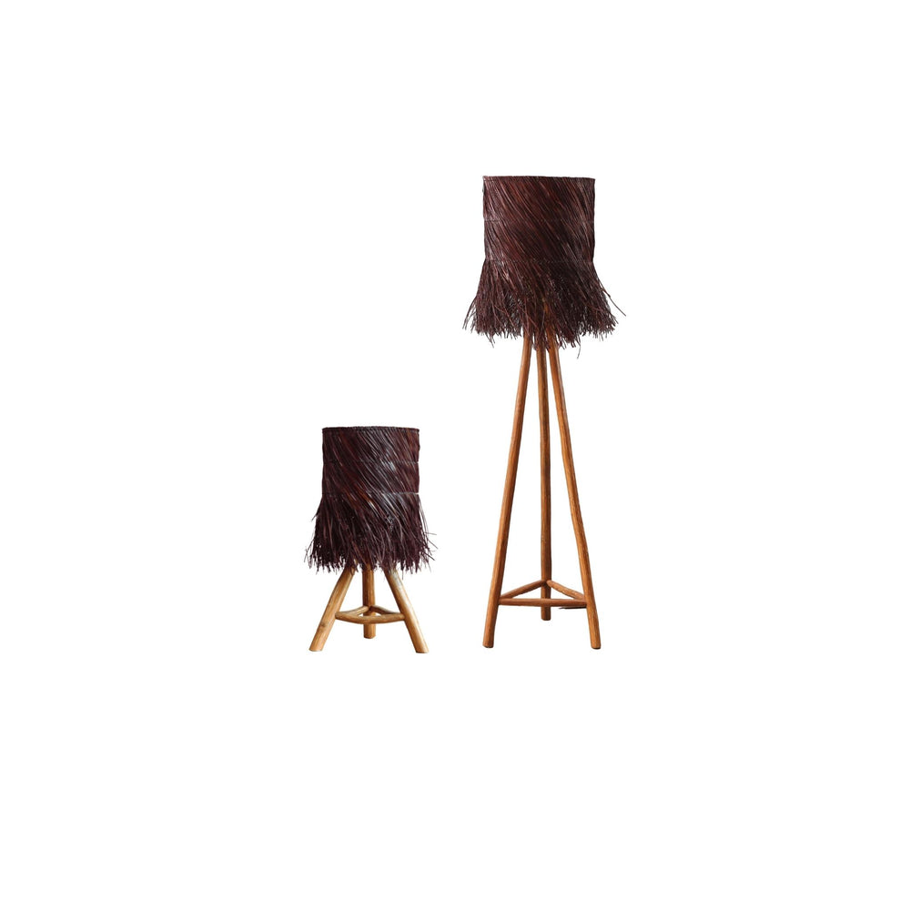 Lampe de table Havane Teck Brun café